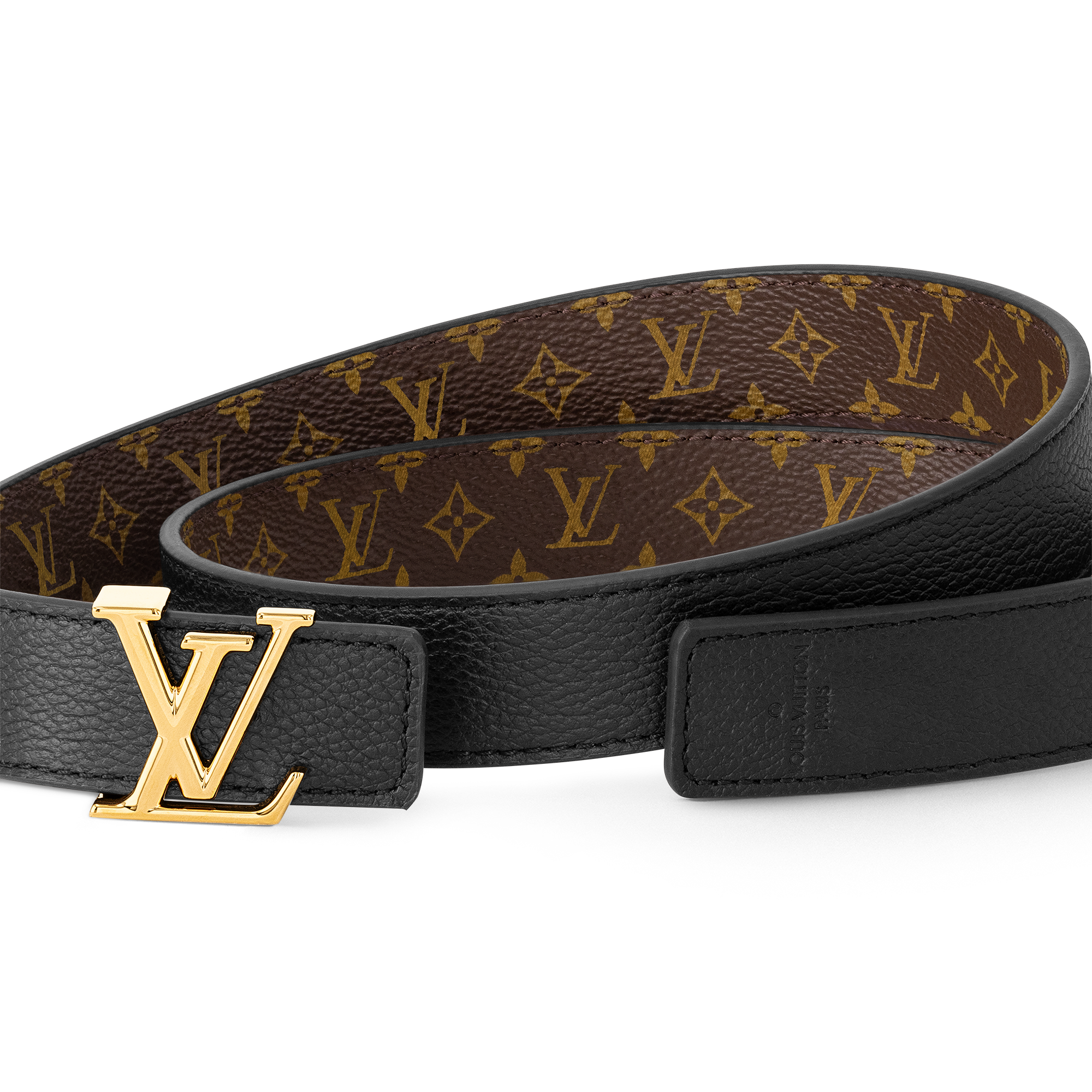 LV Iconic 25MM Reversible Belt - Luxury Monogram Canvas Brown